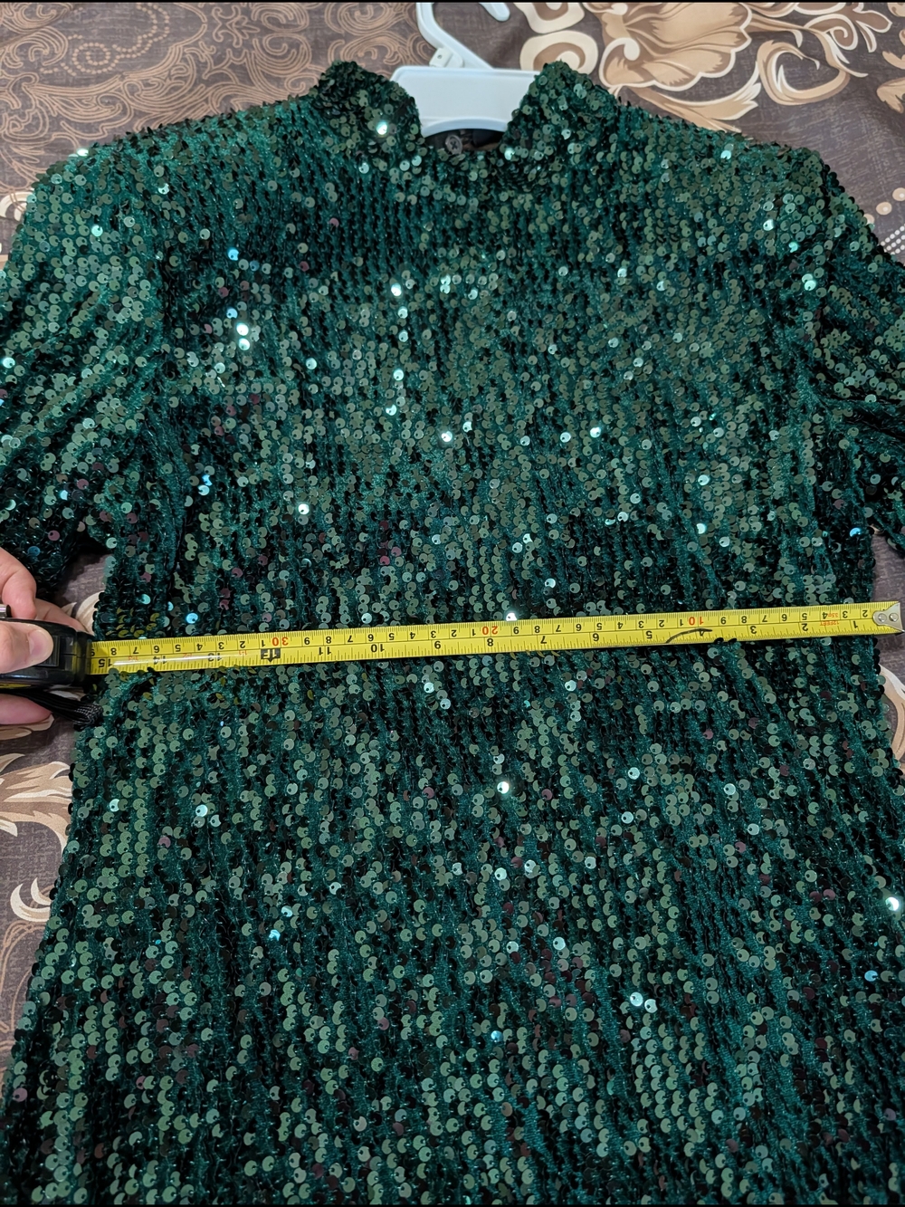 Donna Morgan Women's Emerald Sequin Long-Sleeve Dress Jacket - Picture 8 of 10